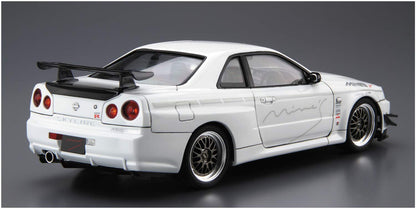 Aoshima Bunka Kyozai 1/24 The Tuned Car Series No.34 Nissan Mines Bnr34 Skyline Gt-R 2002 Plastic Model- Japan Figure Store - #1 Bring To You The Best Japanese Goods
