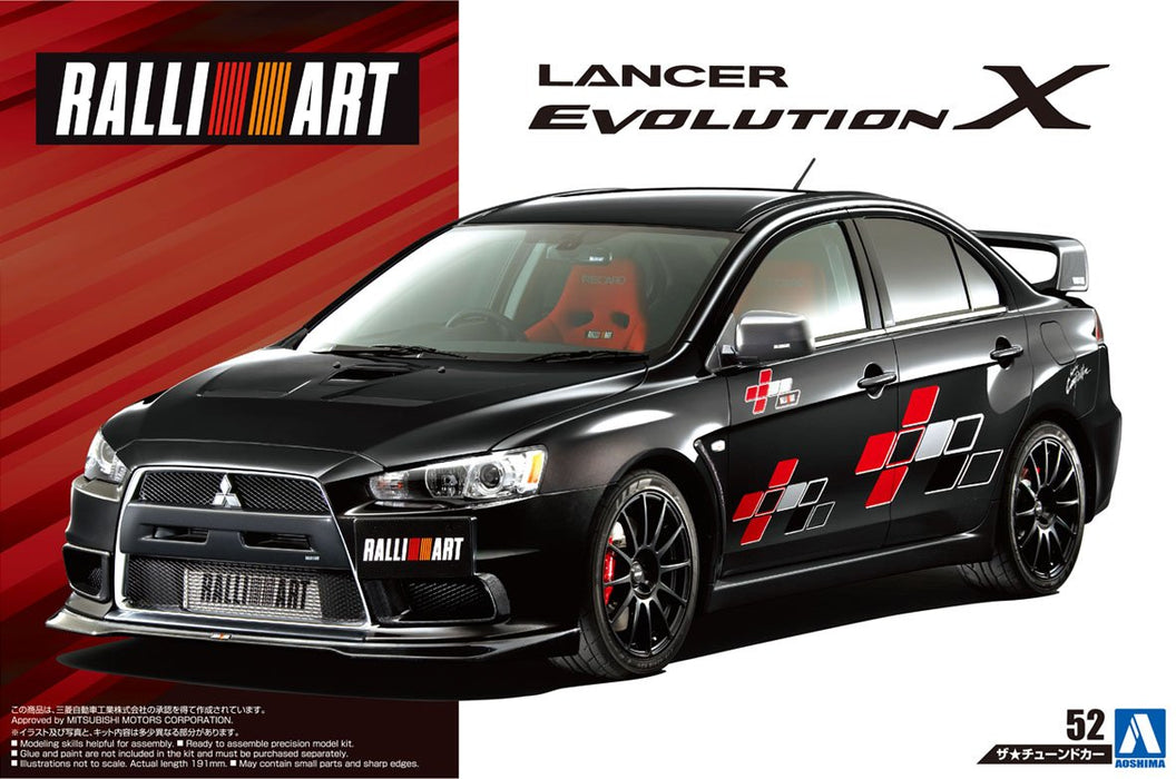 AOSHIMA 55441 Mitsubishi Ralliart Cz4A Lancer Evolution 10 2007 1/24 Scale Kit- Japan Figure Store - #1 Bring To You The Best Japanese Goods