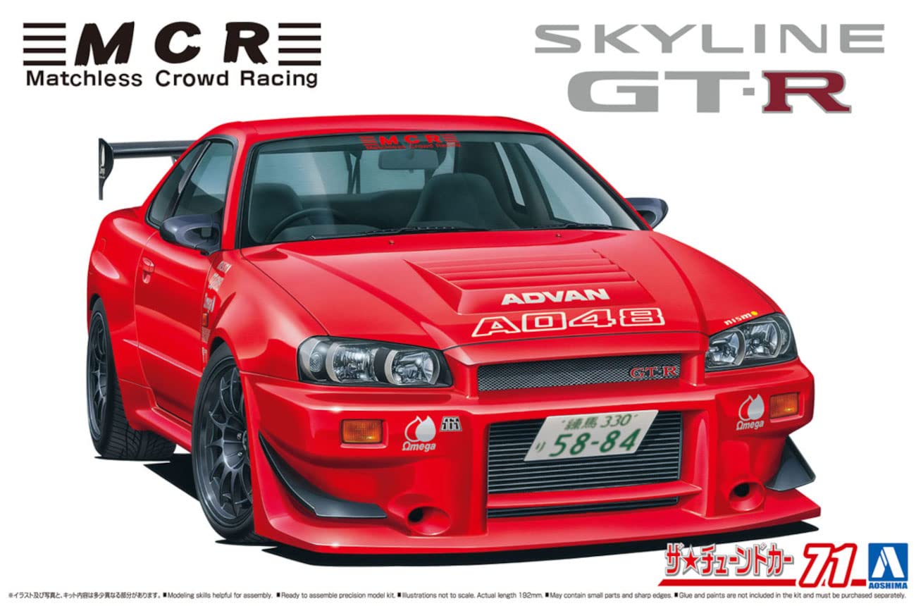 AOSHIMA The Tuned Car 1/24 Nissan Mcr Bnr34 Skyline Gt-R 2002 Plastic Model- Japan Figure Store - #1 Bring To You The Best Japanese Goods