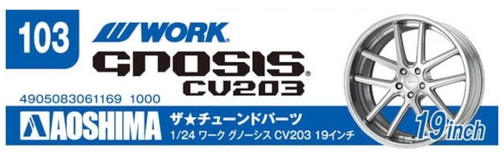 AOSHIMA The Tuned Car 1/24 Work Gnosis Cv203 19-Inch Tire & Wheel Set- Japan Figure Store - #1 Bring To You The Best Japanese Goods