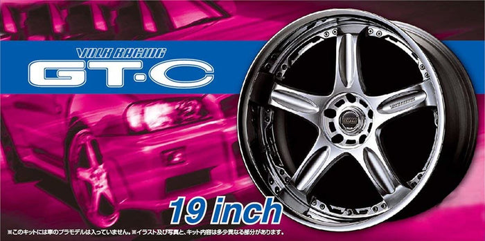 AOSHIMA Tuned Parts 1/24 Volk Racing Gt-C 19Inch Tire & Wheel Set- Japan Figure Store - #1 Bring To You The Best Japanese Goods