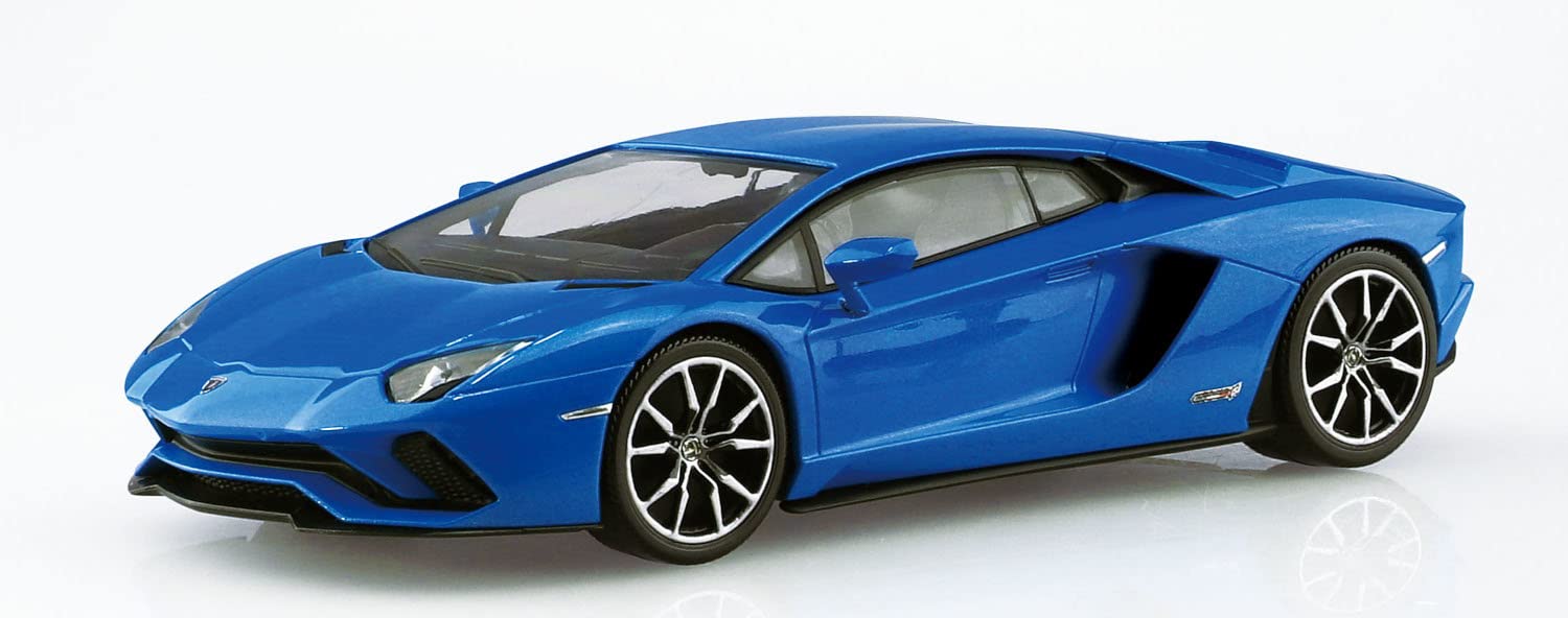 AOSHIMA The Snap Kit No.12-D 1/32 Lamborghini Aventador S Pearl Blue Plastic Model- Japan Figure Store - #1 Bring To You The Best Japanese Goods