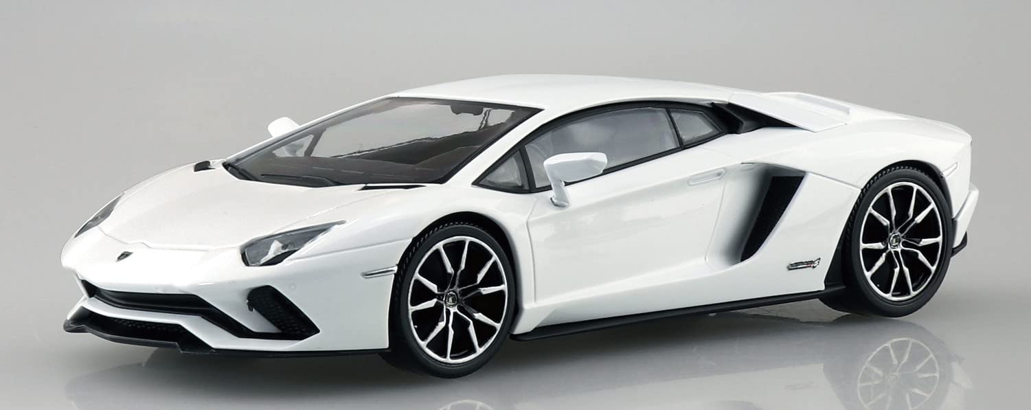 AOSHIMA The Snap Kit No.12-A 1/32 Lamborghini Aventador S Pearl White Plastic Model- Japan Figure Store - #1 Bring To You The Best Japanese Goods