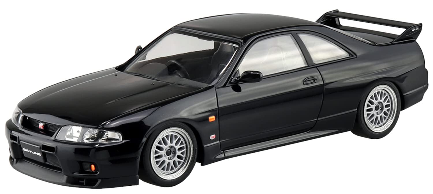 Aoshima Bunka Kyozai 1/32 Nissan R33 Skyline Gt-R Snap Kit Japan Black Color Coded Plastic Model No.15-Sp2- Japan Figure Store - #1 Bring To You The Best Japanese Goods