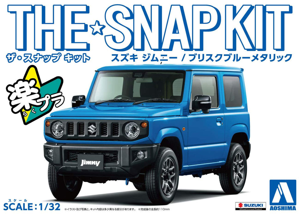 Aoshima Bunka Kyozai 1/32 The Snap Kit Series Suzuki Jimny Brisk Blue Metallic Color Coded Plastic Model 08-C- Japan Figure Store - #1 Bring To You The Best Japanese Goods