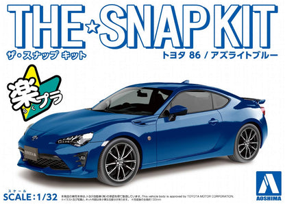AOSHIMA 55984 Toyota 86 Azurite-Blue 1/32 Pre-Painted Snap-Fit Kit- Japan Figure Store - #1 Bring To You The Best Japanese Goods