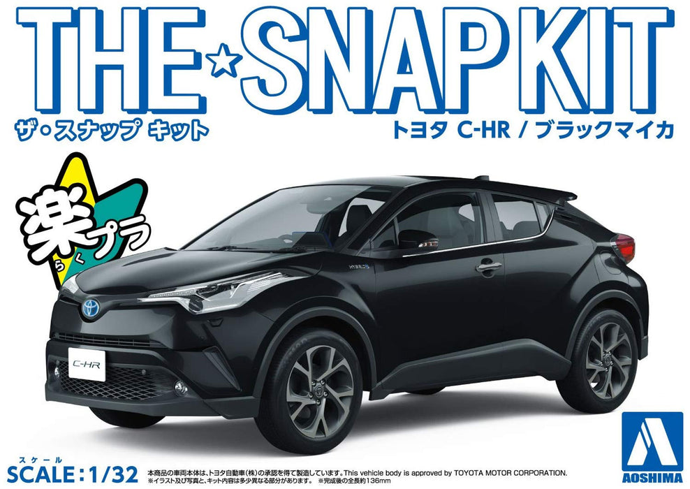 Aoshima Bunka Kyozai 1/32 The Snap Kit Series Toyota C-Hr Black Mica Color Coded Plastic Model 06-B- Japan Figure Store - #1 Bring To You The Best Japanese Goods