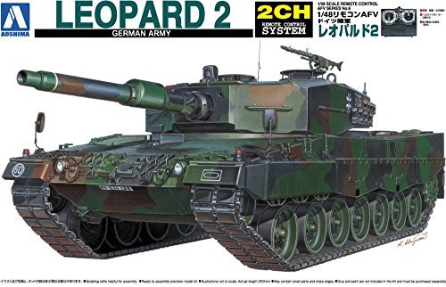 AOSHIMA - 01509 Rc Afv Series No. 6 German Army Leopard 2 1/48 Scale Kit- Japan Figure Store - #1 Bring To You The Best Japanese Goods