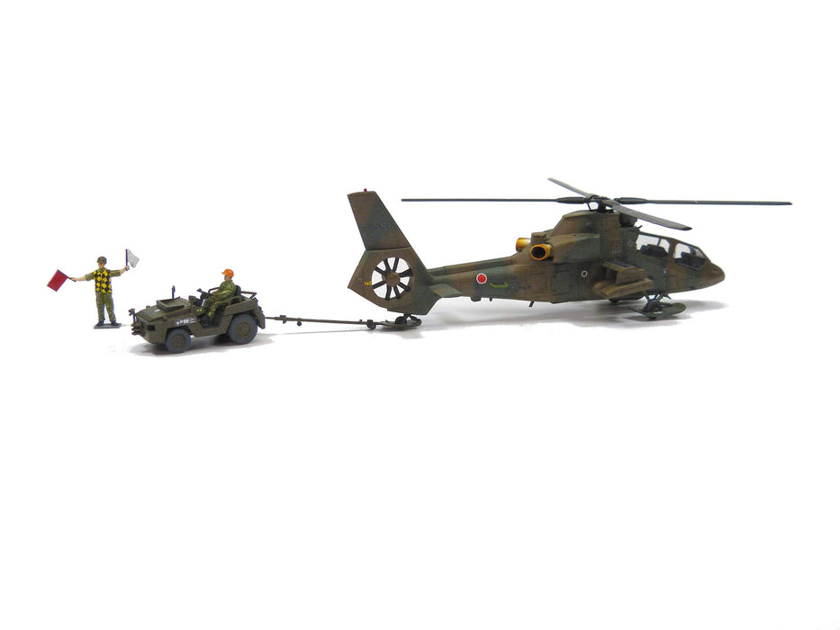 AOSHIMA Military Model Kit 1/72 Jgsdf Observation Helicopter Oh-1 Ninja & Pushback Truck Set Plastic Model- Japan Figure Store - #1 Bring To You The Best Japanese Goods
