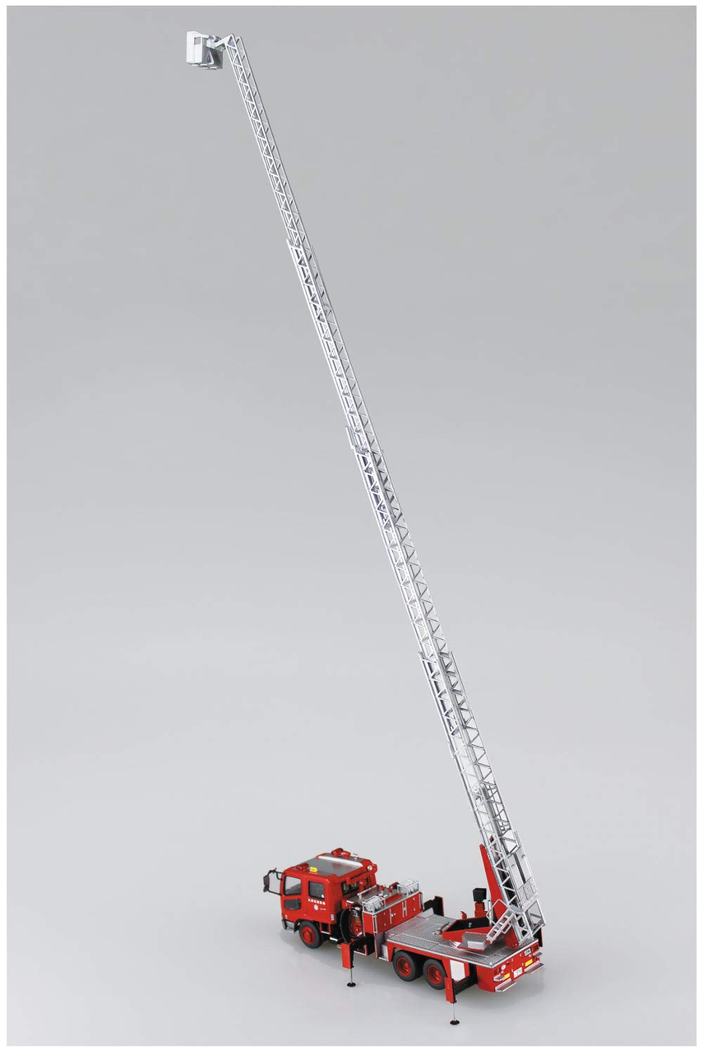 AOSHIMA Working Vehicle Series 1/72 Fire Ladder Truck Otsu Fire Department Plastic Model- Japan Figure Store - #1 Bring To You The Best Japanese Goods