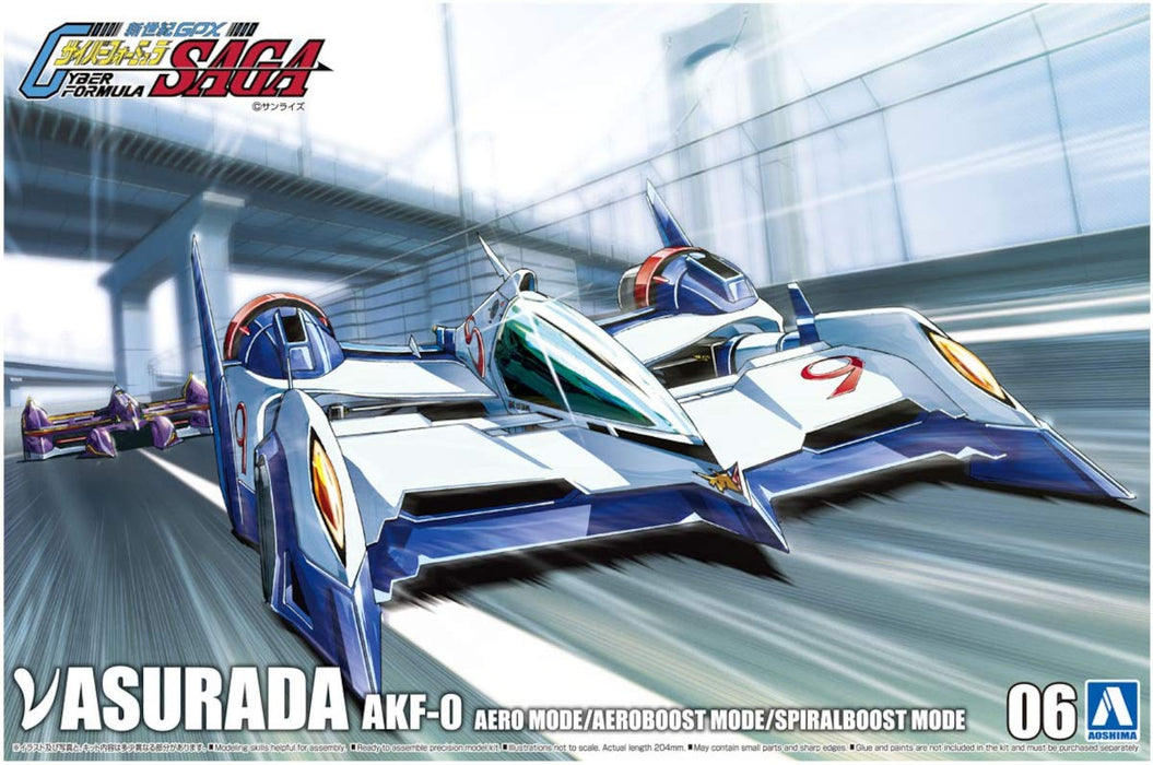 AOSHIMA Cyber Formula 1/24 V Asurada Akf-0 Aero Mode / Aero Boost Mode / Spiral Boost Mode Plastic Model- Japan Figure Store - #1 Bring To You The Best Japanese Goods