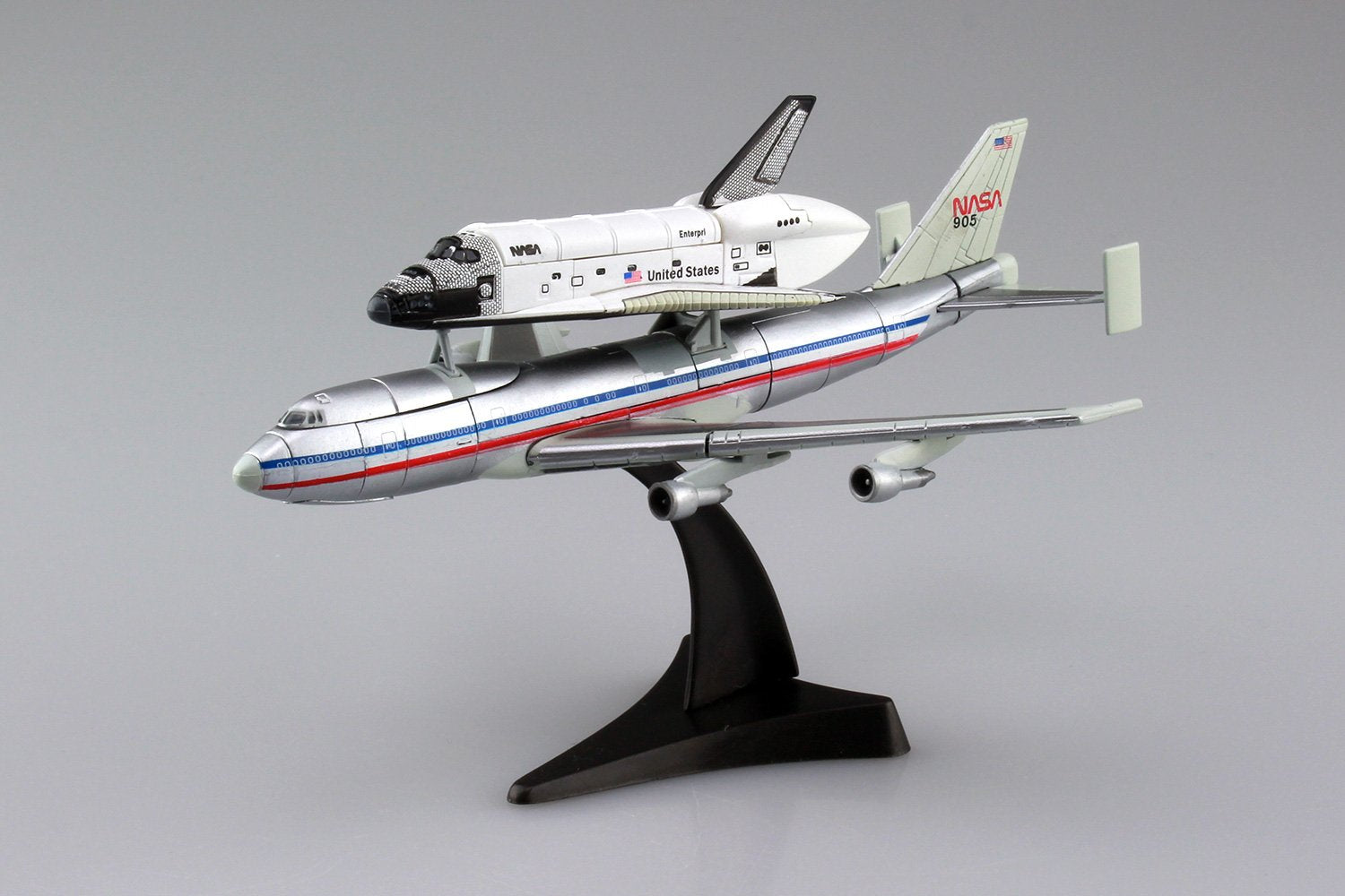 AOSHIMA 4D Puzzle 1/450 Space Shuttle And 747 Plastic Model- Japan Figure Store - #1 Bring To You The Best Japanese Goods