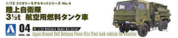 Aoshima Jgsdf 3 1/2t Fuel Tank Car For Aviation 1/72 Scale Plastic Model Kit