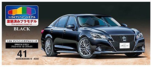 Aoshima Toyota Grs214 Crown Athlete G '12 Black Plastic Model Kit