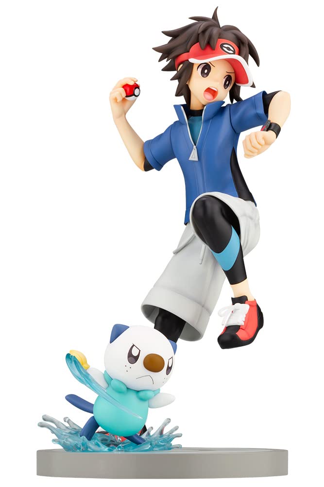 KOTOBUKIYA Artfx J Nate With Oshawott 1/8 Figure Pokemon- Japan Figure Store - #1 Bring To You The Best Japanese Goods