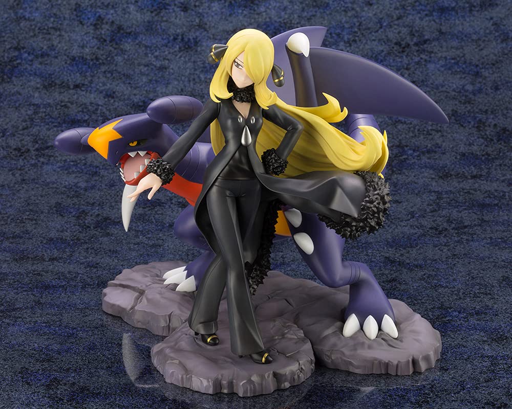 Kotobukiya Artfx J Cynthia with Garchomp 1/8 Japanese Plastic Scale Figure Toys- Japan Figure Store - #1 Bring To You The Best Japanese Goods