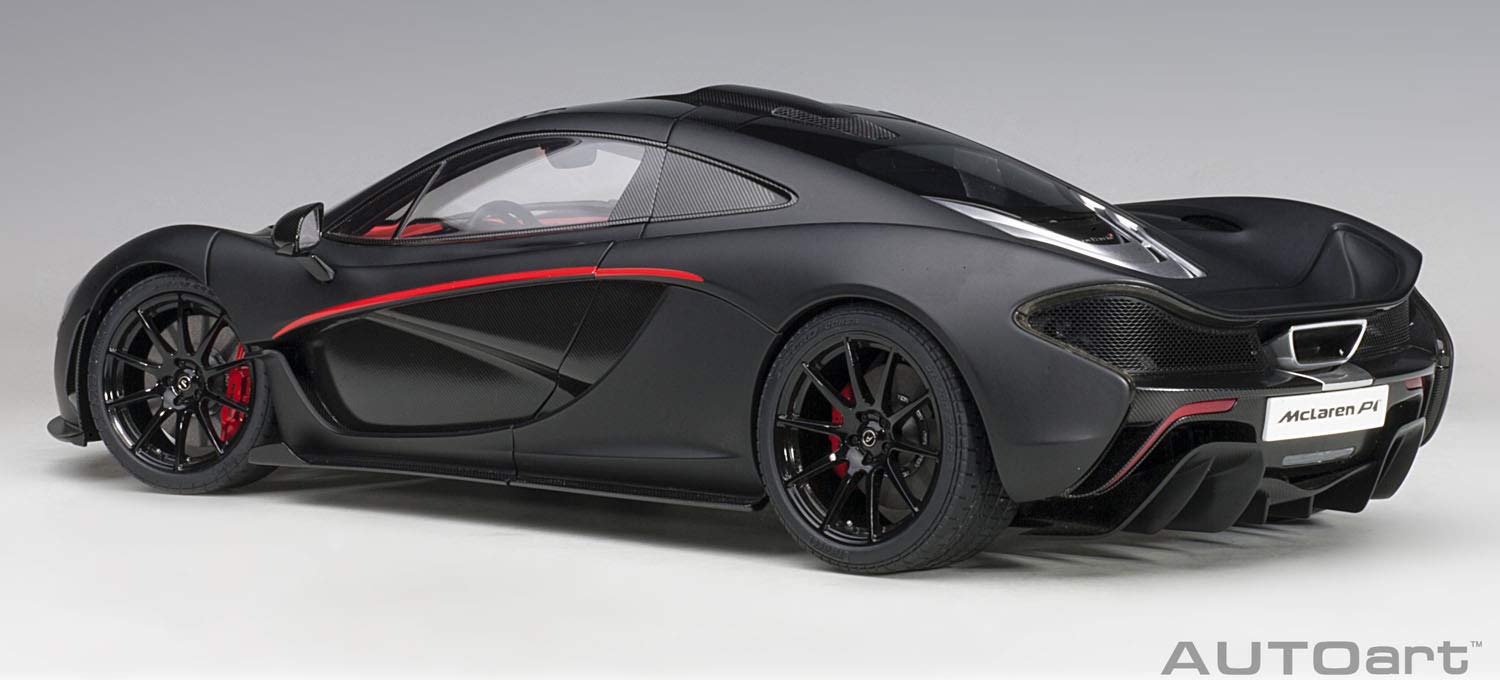 Autoart 1/12 McLaren P1 Matte Black/Red- Japan Figure Store - #1 Bring To You The Best Japanese Goods