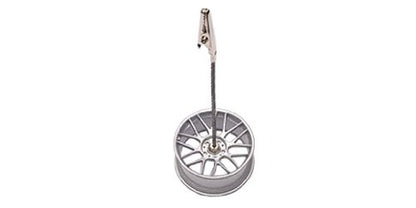 Autoart 1/12 Scale Racing Wheel Memo Clip Stand in Silver - Completed Product- Japan Figure Store - #1 Bring To You The Best Japanese Goods