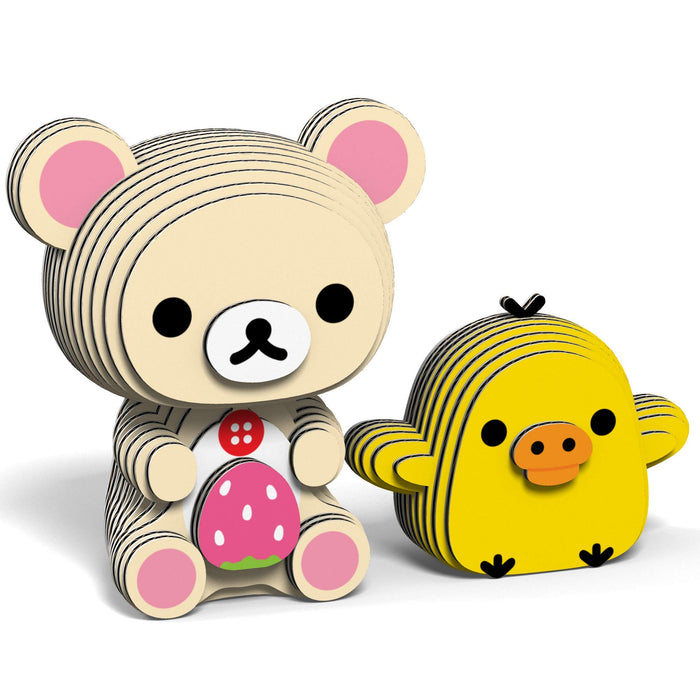 A-ZONE Eugy Rilakkuma Korilakkuma And Kiiroitori 3D Cardboard Model Kit- Japan Figure Store - #1 Bring To You The Best Japanese Goods