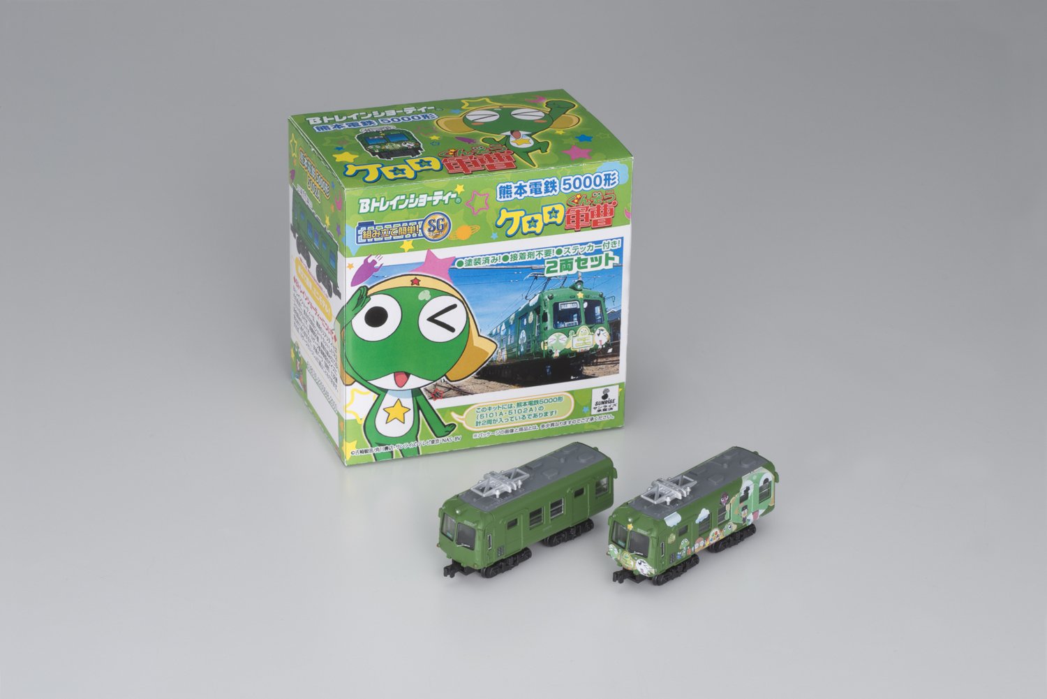 BANDAI B-Train Shorty Kumamoto Railway Type 5000 'Keroro' 2 Cars Set N Scale- Japan Figure Store - #1 Bring To You The Best Japanese Goods