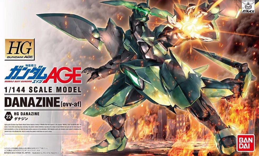 Bandai 1/144 Hg Gundam Age 22 Ovv-af Danazine Plastic Model Kit