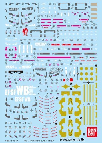 Bandai Gundam Decal No.097 For Mg Rx-78-2 Gundam Ver.3.0 - Japan Figure
