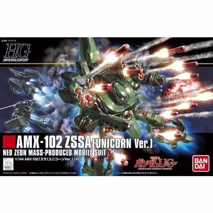 Bandai Hguc 1/144 Amx-102 Zssa Unicorn Ver Plastic Model Kit Gundam Uc Japan - Japan Figure