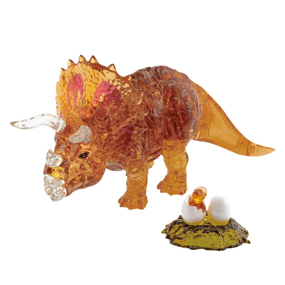 BEVERLY 50285 Crystal 3D Puzzle Triceratops Brown 61 Pieces- Japan Figure Store - #1 Bring To You The Best Japanese Goods