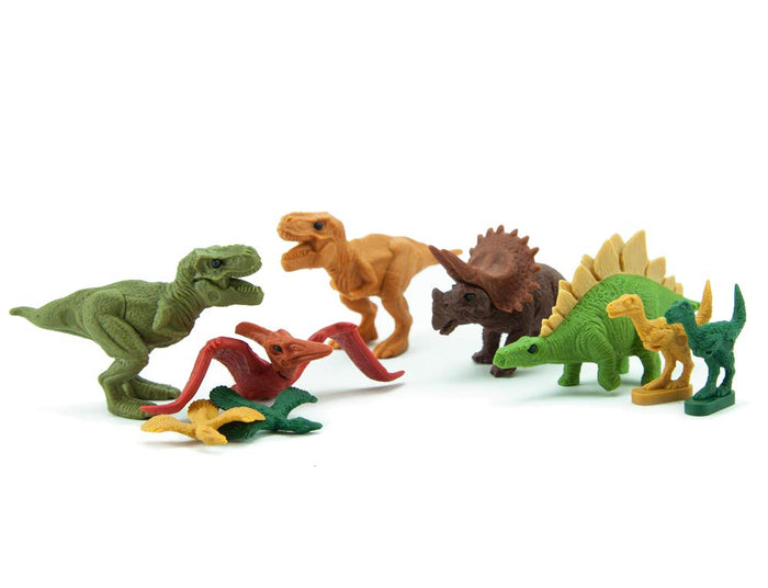 Iwako Japan Funny Dinosaur Eraser Set In Blister Pack- Japan Figure Store - #1 Bring To You The Best Japanese Goods