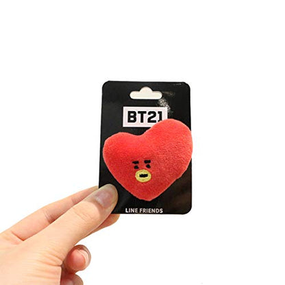 Sekiguchi BT21 Tata Stuffed Animal Badge - Official Merchandise- Japan Figure Store - #1 Bring To You The Best Japanese Goods