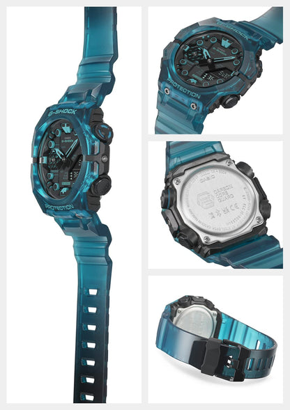 Casio G-Shock Men's Turquoise Blue Skeleton Watch with Bluetooth GA-B001G-2AJF - Domestic Genuine Product- Japan Figure Store - #1 Bring To You The Best Japanese Goods