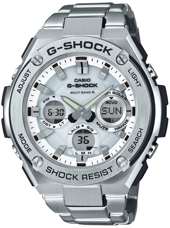 Casio G-Shock G-Steel Silver Watch Gst-W110D-7Ajf with Radio Solar Authentic Domestic Product- Japan Figure Store - #1 Bring To You The Best Japanese Goods