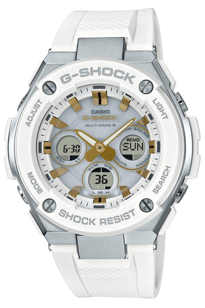 Casio G-Shock G-Steel Mens White Watch Solar Radio GST-W300-7AJF Genuine Domestic Product- Japan Figure Store - #1 Bring To You The Best Japanese Goods