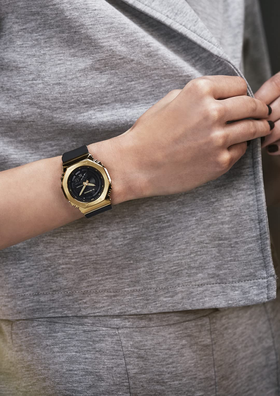 Casio G-Shock Women's Black Mid-Size Model GM-S2100GB-1AJF Metal Covered Genuine Domestic Product- Japan Figure Store - #1 Bring To You The Best Japanese Goods