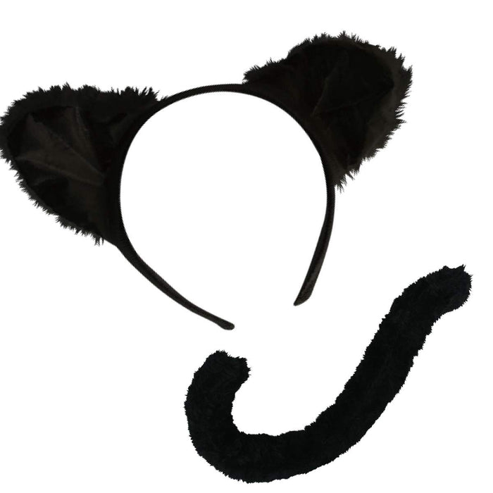 Pure Japan Cat Cosplay Ears Tail Nekomimi Headband Halloween Black- Japan Figure Store - #1 Bring To You The Best Japanese Goods
