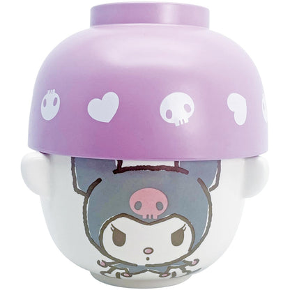 Sun Art Japan Character Soup Bowl Tea Bowl Set Mini Size Kuromi- Japan Figure Store - #1 Bring To You The Best Japanese Goods