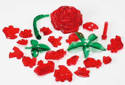 Beverly Crystal 3D Puzzle 50113 Red Rose 3D Flower Jigsaw Puzzle Block Toys- Japan Figure Store - #1 Bring To You The Best Japanese Goods