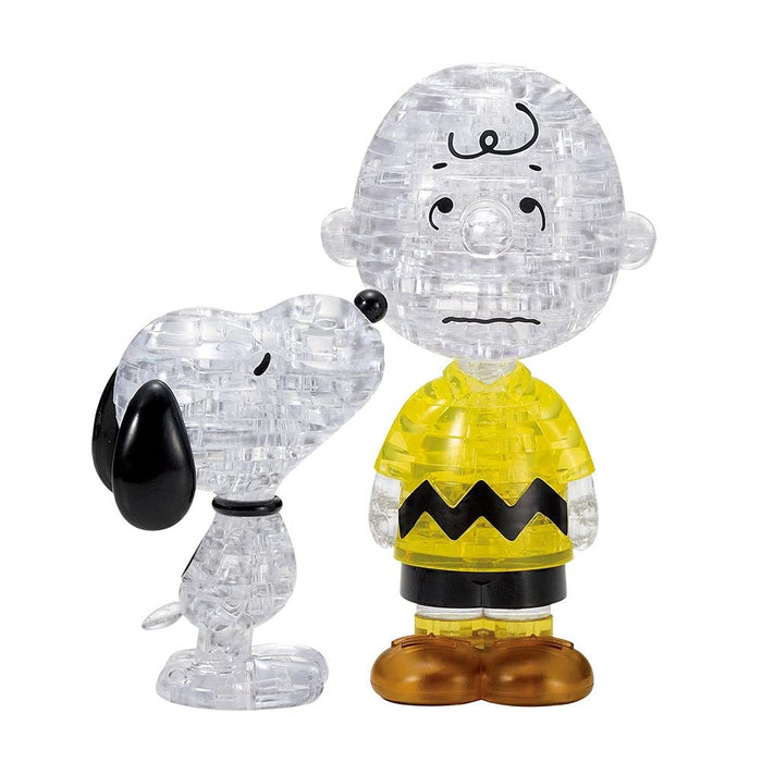 Beverly 50274 Crystal 3D Puzzle Snoopy & Charlie Brown (77 Pieces) Snoopy Crystal Puzzle- Japan Figure Store - #1 Bring To You The Best Japanese Goods