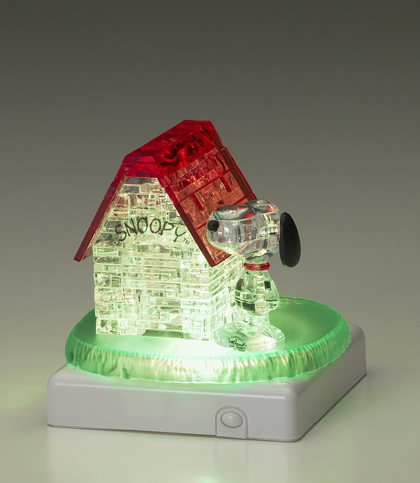 Beverly 483809 Crystal 3D Puzzle Snoopy House (51 Pieces) Snoopy 3D Crystal Puzzle- Japan Figure Store - #1 Bring To You The Best Japanese Goods