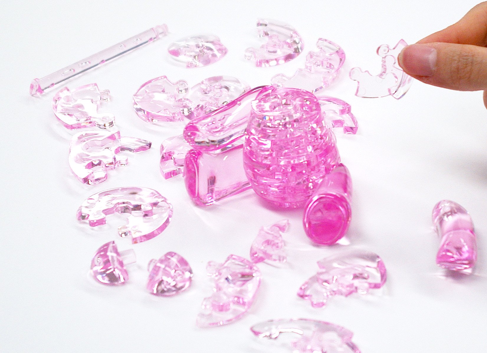 Beverly Teddy Bear (Pink) Standard Crystal Puzzles Teddy Bear 3D Puzzle Toys- Japan Figure Store - #1 Bring To You The Best Japanese Goods