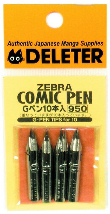 Deleter 342-1015 Zebra Comic Pen G-pen Tips Nib For 10 Pcs Set- Japan Figure Store - #1 Bring To You The Best Japanese Goods