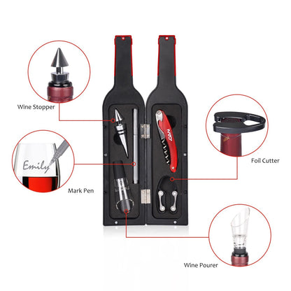 Kato Deluxe Wine Opener and Accessories Gift Set with Stopper Aerator Cutter- Japan Figure Store - #1 Bring To You The Best Japanese Goods