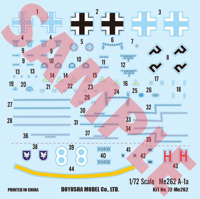 DOYUSHA 1/72 German Army Messerschmitt Me262A-1A Plastic Model- Japan Figure Store - #1 Bring To You The Best Japanese Goods