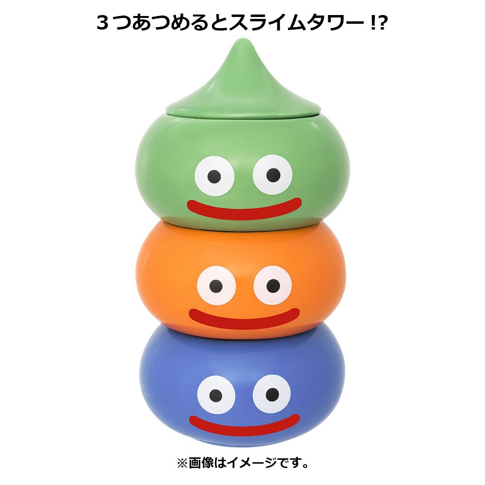 Square Enix Dragon Quest Smile Slime Small Bowl With Lid Lime Slime - Japanese Small Bowls- Japan Figure Store - #1 Bring To You The Best Japanese Goods