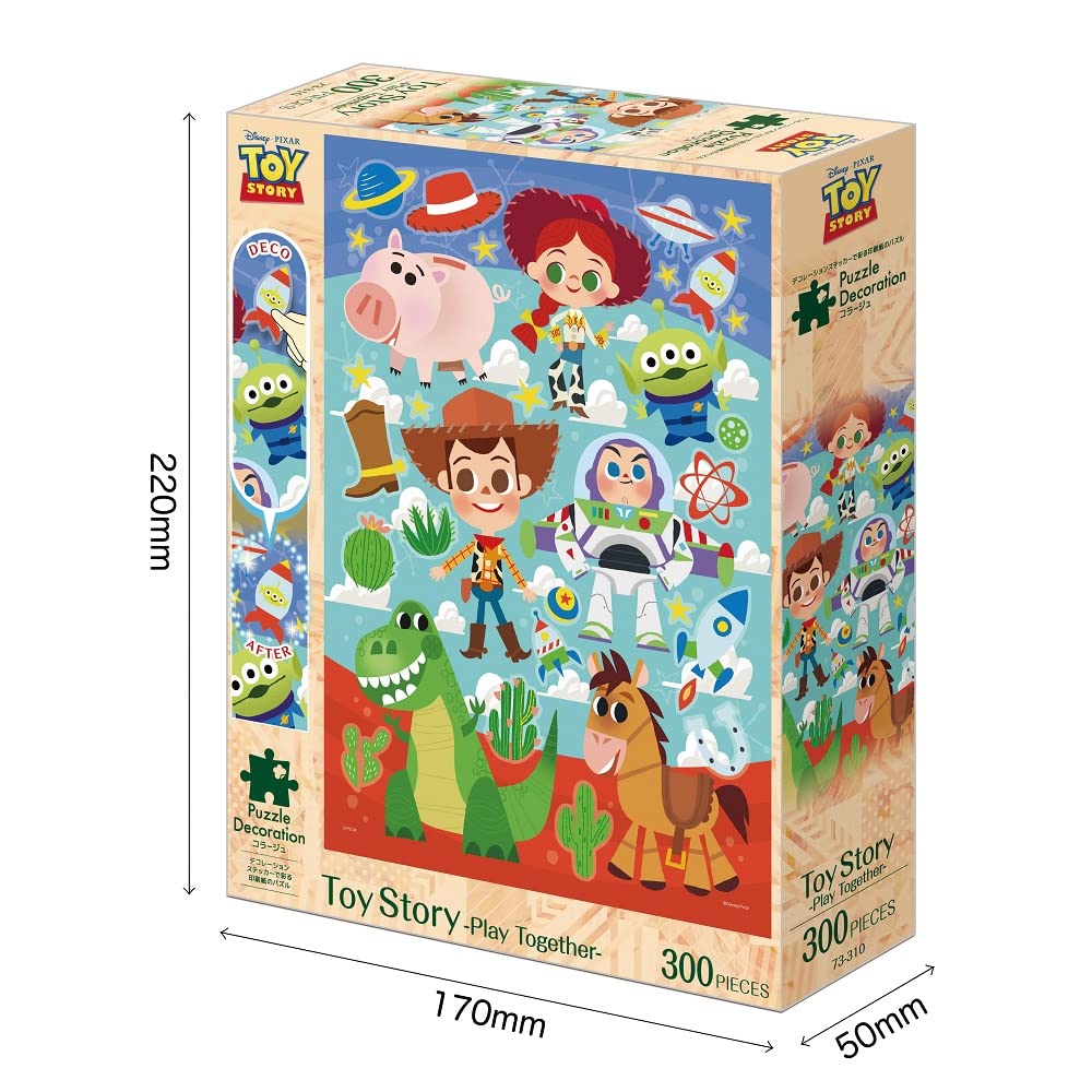 Epoch 300pc Jigsaw Puzzle Disney Toy Story 73-310 w/Glue Spatula & Sticker- Japan Figure Store - #1 Bring To You The Best Japanese Goods