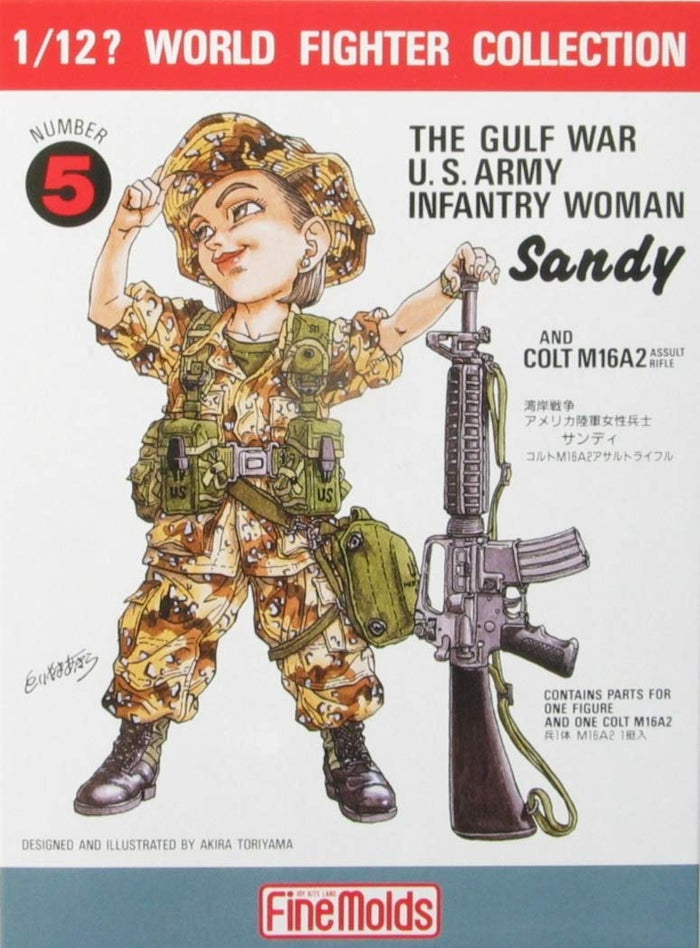 FINE MOLDS 1/12 Gulf War Us Infantry Woman Soldier Sandy Plastic Model- Japan Figure Store - #1 Bring To You The Best Japanese Goods