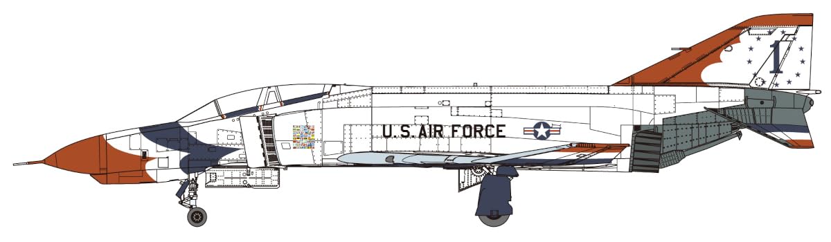 Fine Molds 1/72 F-4E Fighter Thunderbirds Usaf Plastic Model 72941 Made In Japan- Japan Figure Store - #1 Bring To You The Best Japanese Goods