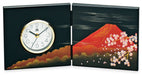 Mitani Yamanaka Lacquerware Folding Screen Clock Fuji Sakura Japan M14326-3 (Medium)- Japan Figure Store - #1 Bring To You The Best Japanese Goods