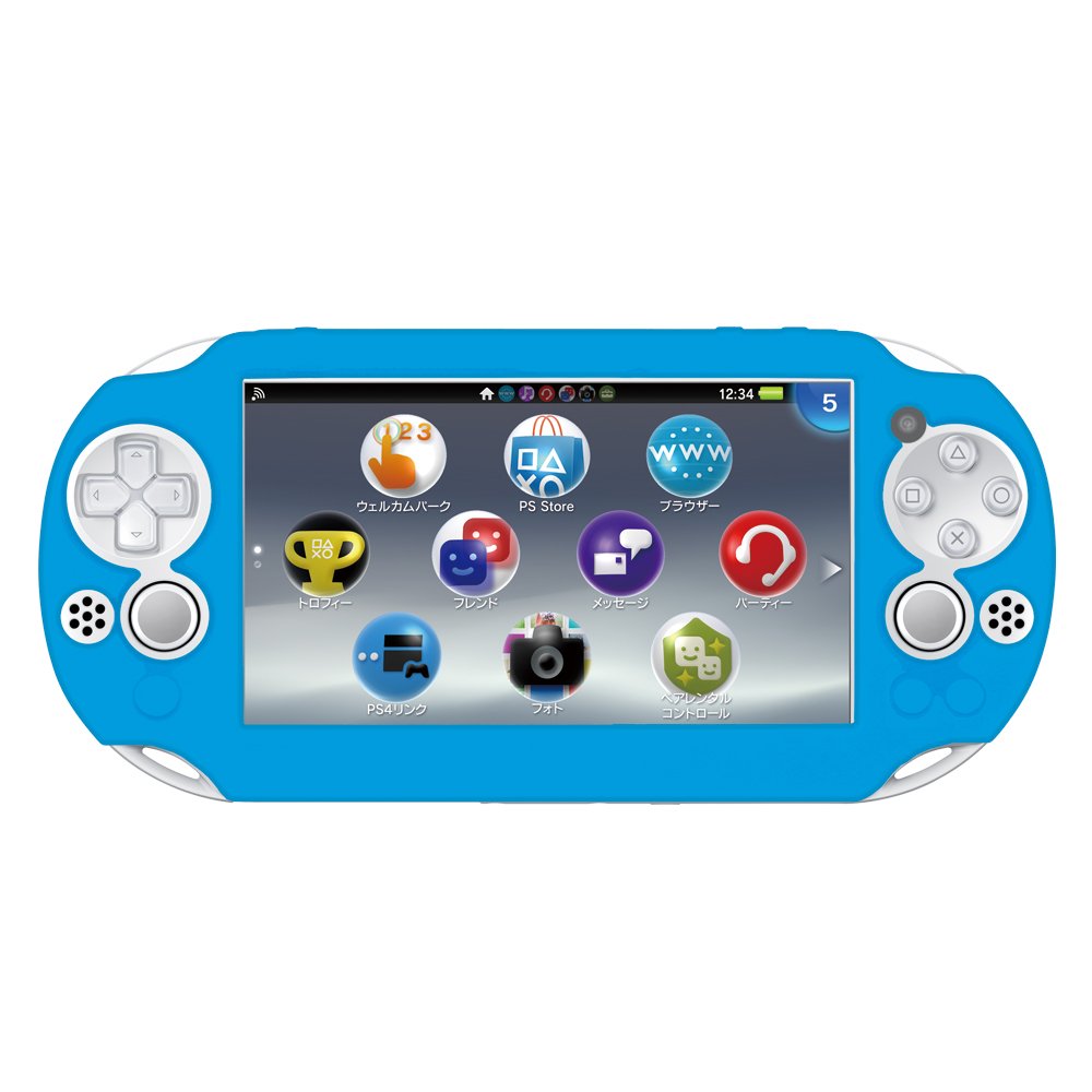 HORI New Silicon Cover For Playstation Vita Pch-2000 Aqua Blue- Japan Figure Store - #1 Bring To You The Best Japanese Goods