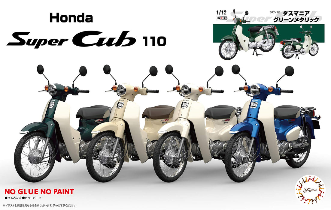 FUJIMI 12Nx-2 Honda Super Cub 110 Tasmania Green Metallic 1/12 Scale Pre-Painted Kit- Japan Figure Store - #1 Bring To You The Best Japanese Goods